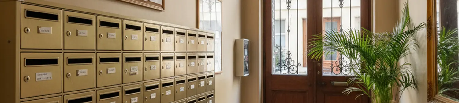 Boîte aux lettres dans un immeuble