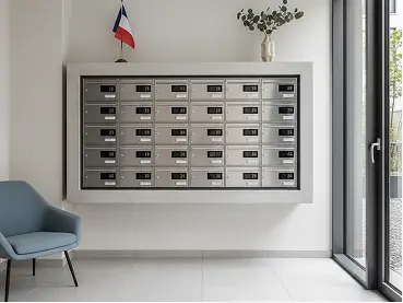 boîte aux lettres dans le haul un bâtiment